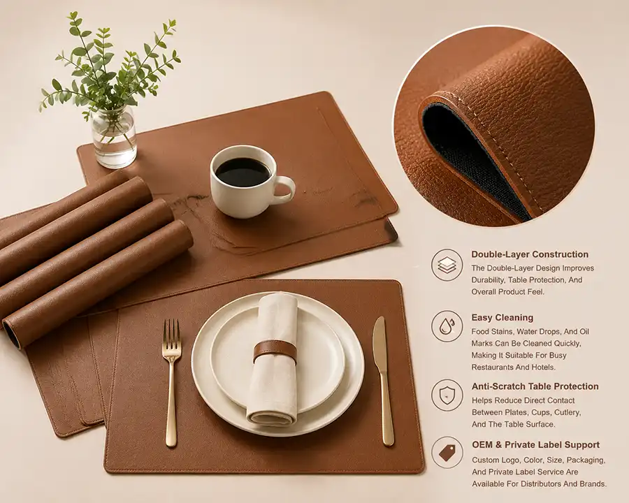 Why Choose Our PVC Leather Placemats?