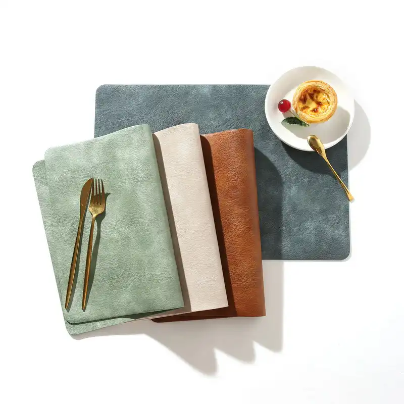 Wholesale Rectangular PU Leather Table Mats for Hotels5