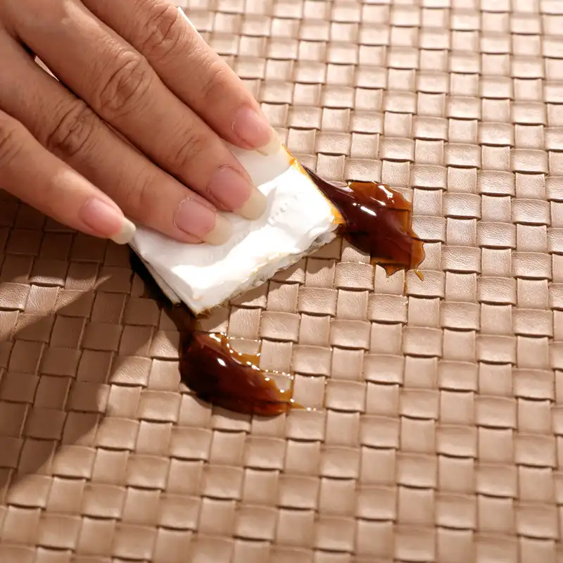 Wholesale modern woven leather placemats | Oil-resistant4