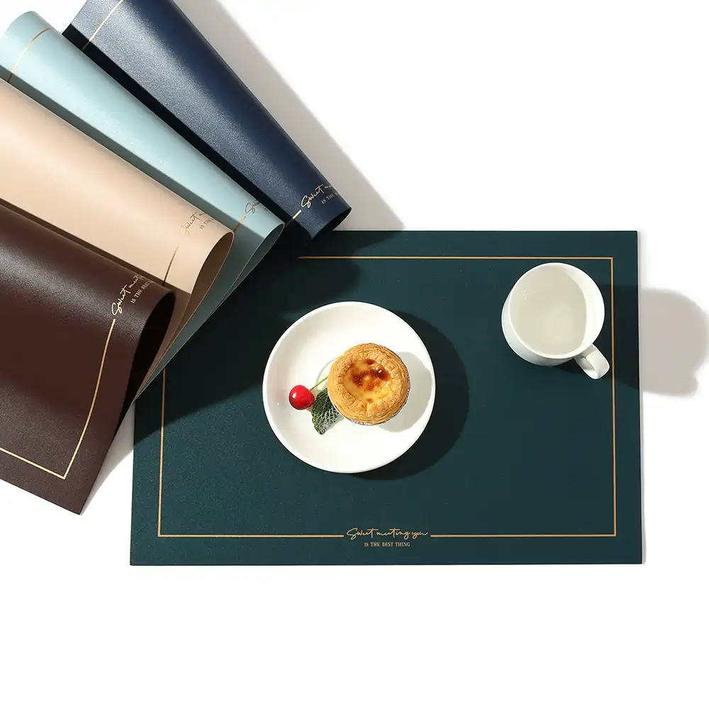 Wholesale Double-Layer PU Leather Table Mats for Hotels3