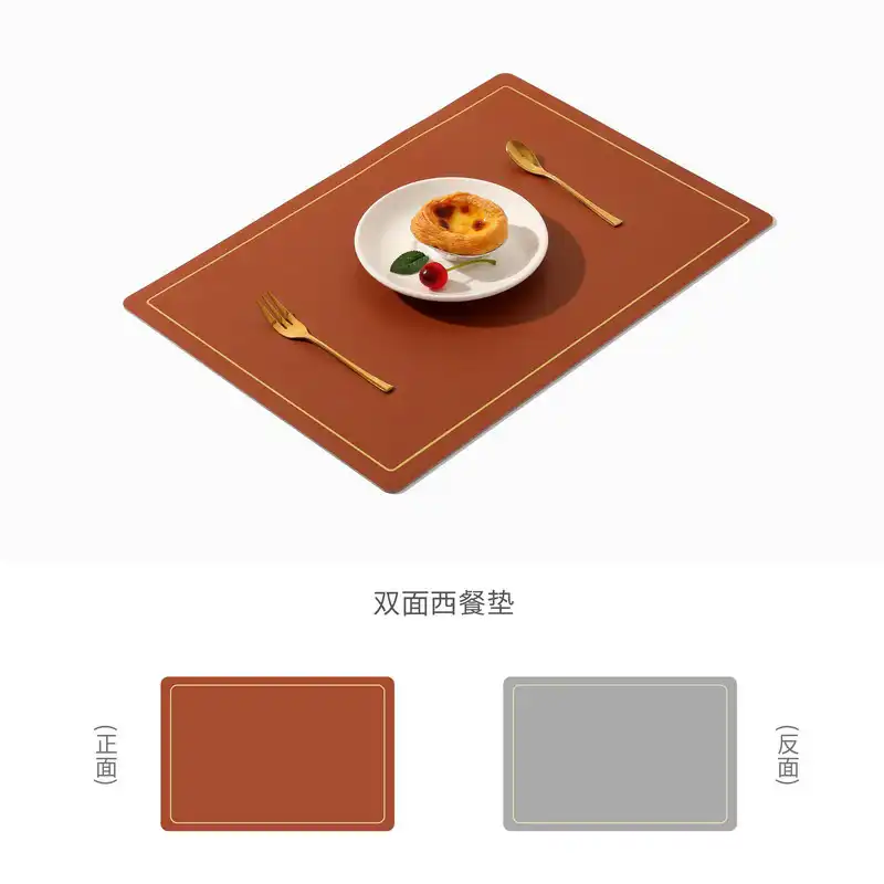 Wholesale Two-Tone PU/PVC Leather Table Mats | Square5