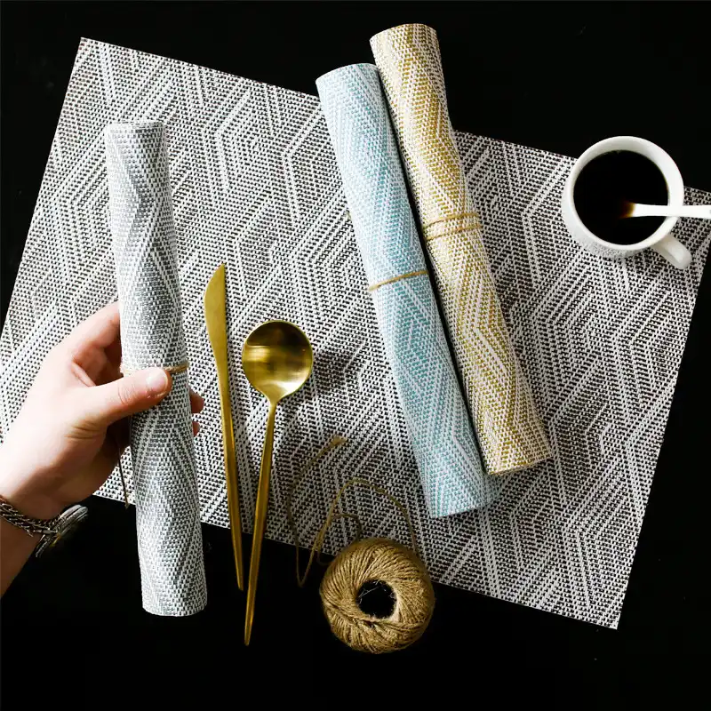 3D corrugated PVC table mat wholesale in stock2