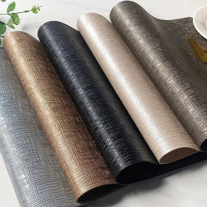 Wholesale Metallic PU Leather Table Mats for Restaurants3