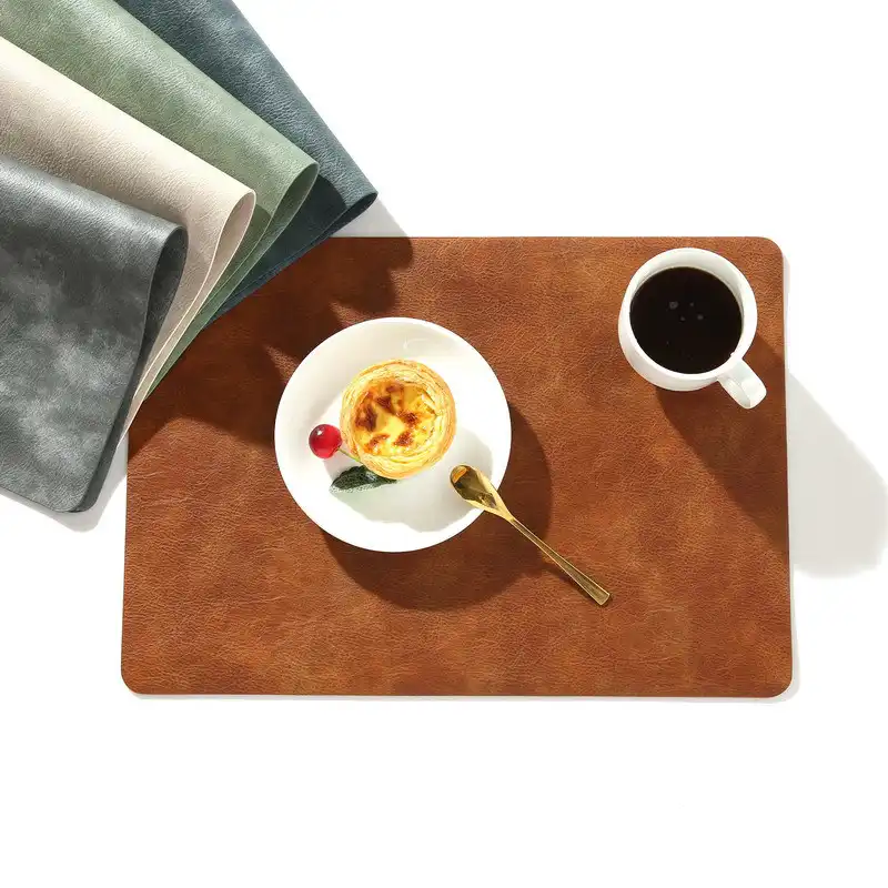 Wholesale Rectangular PU Leather Table Mats for Hotels2
