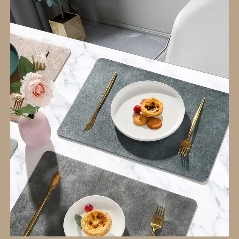 Wholesale Rectangular PU Leather Table Mats for Hotels4
