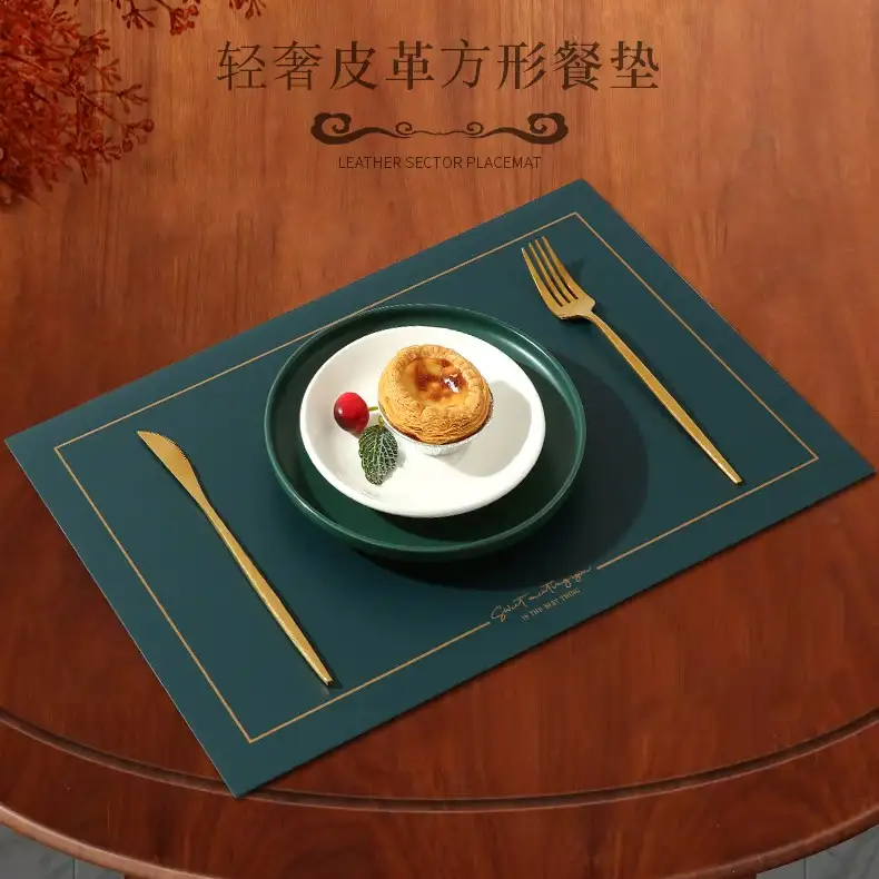 Wholesale Double-Layer PU Leather Table Mats for Hotels4