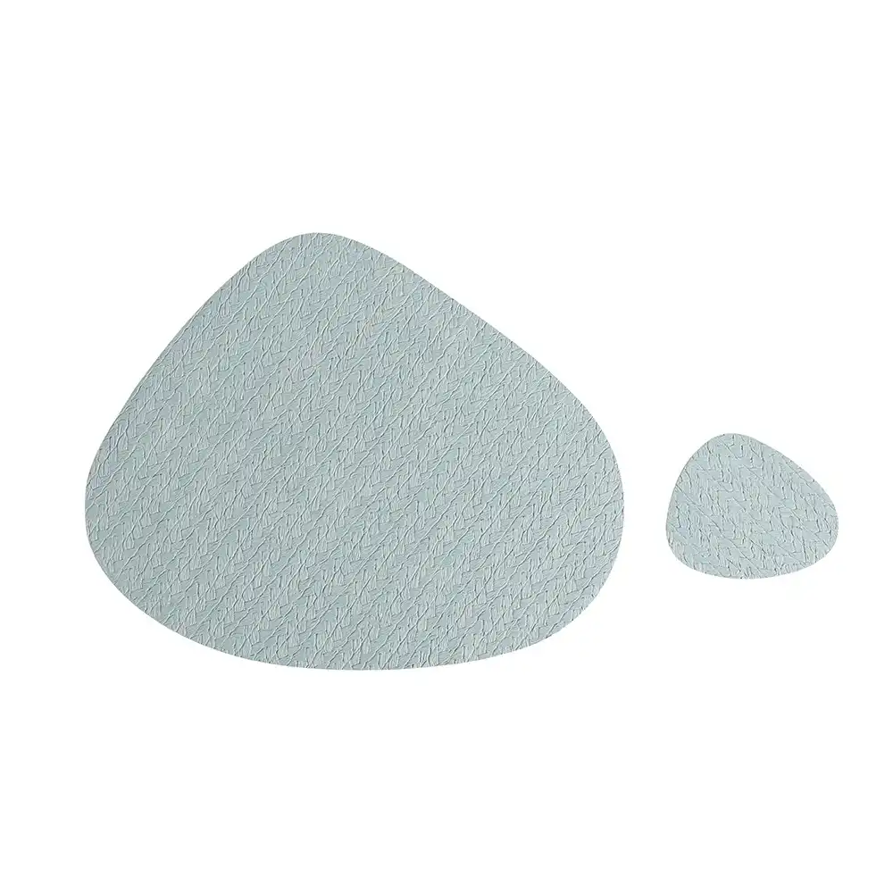 Teardrop-shaped wheat-ear patterned leather placemats wholesale | Luxury5