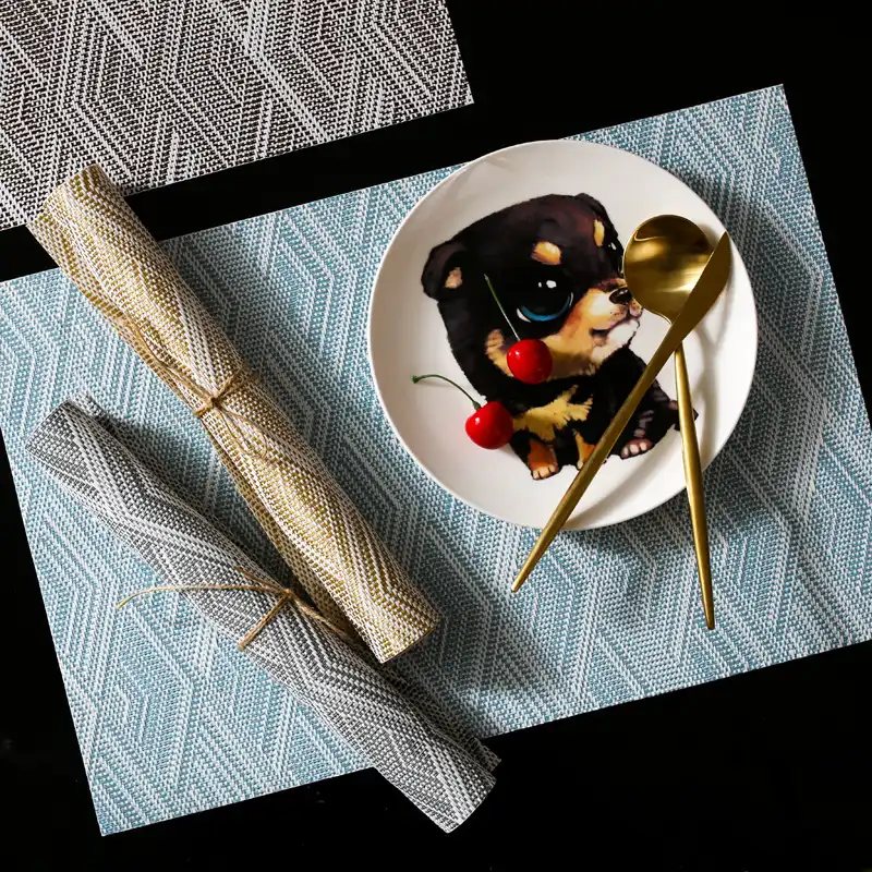 3D corrugated PVC table mat wholesale in stock