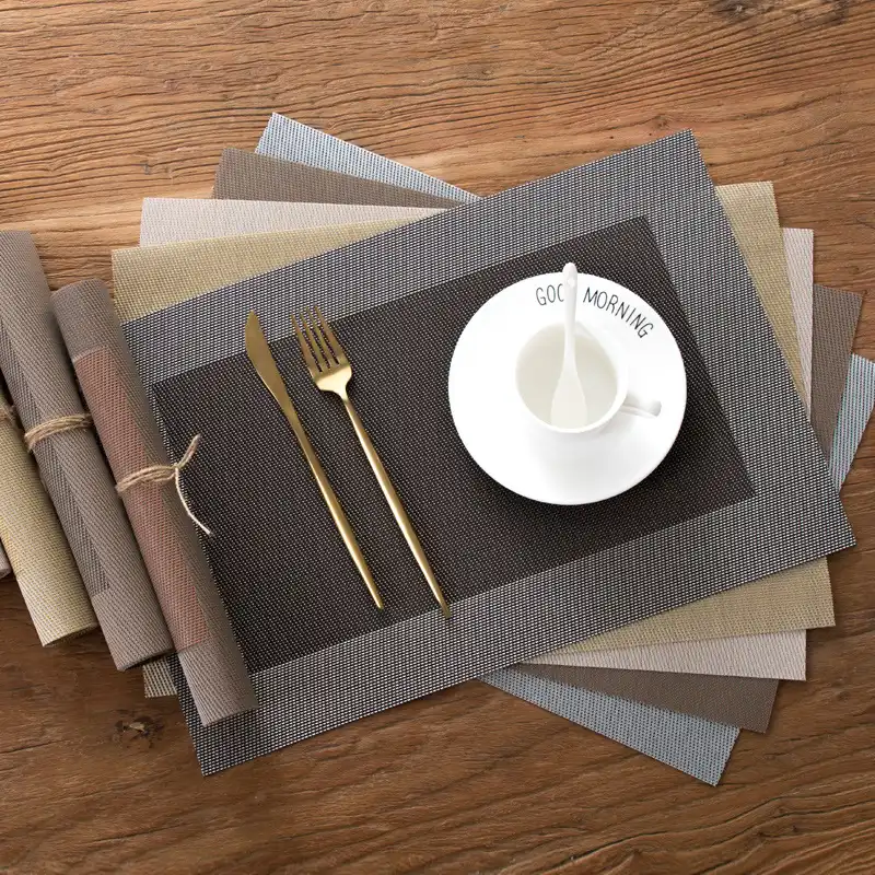 Modern minimalist PVC placemats for kitchen and restaurant wholesale