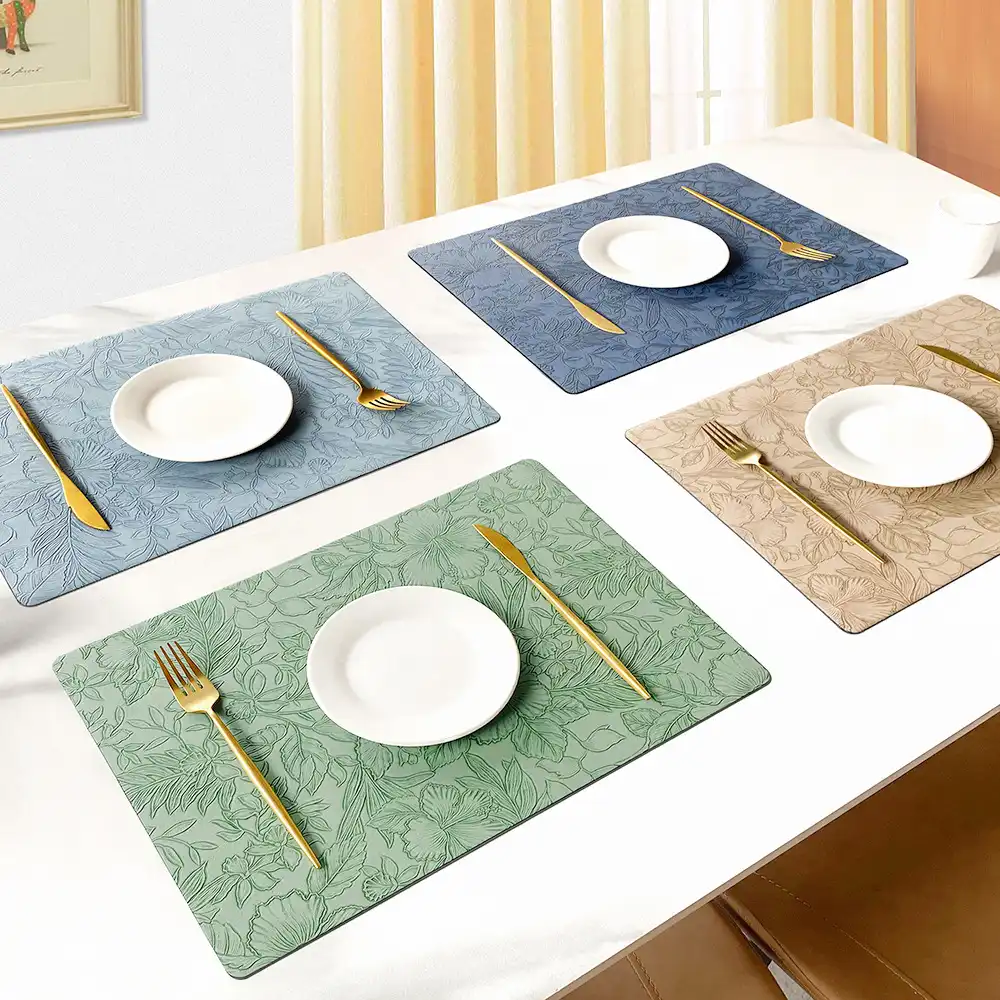 Wholesale Reversible PU Leather Table Mats for Hotels