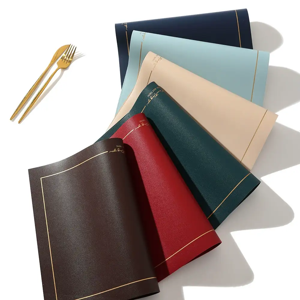Wholesale Double-Layer PU Leather Table Mats for Hotels2