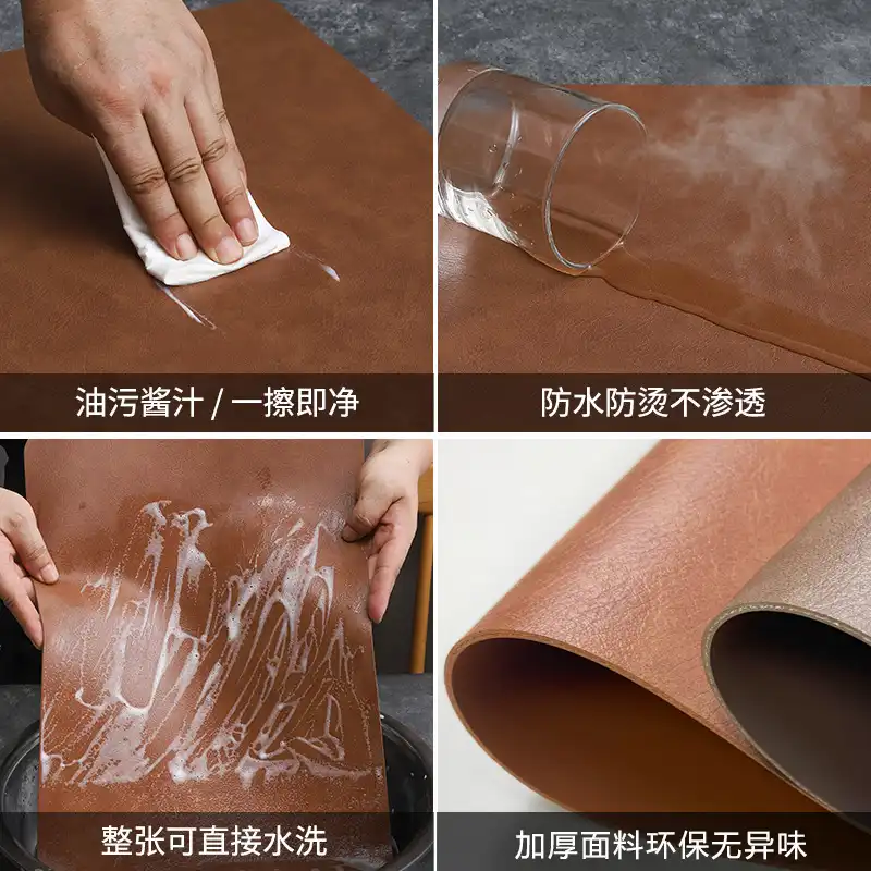 Wholesale Nordic Tear-Drop PU Leather Table Mats for Hotels4