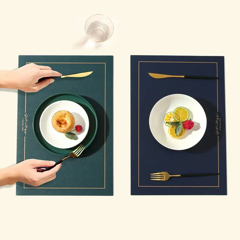 Wholesale Double-Layer PU Leather Table Mats for Hotels5