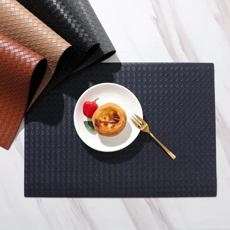 Wholesale modern woven leather placemats | Oil-resistant
