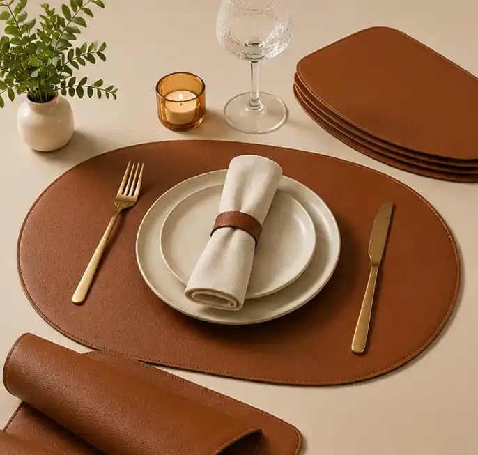 Why Global Buyers Choose Our Oval PVC Leather Placemats