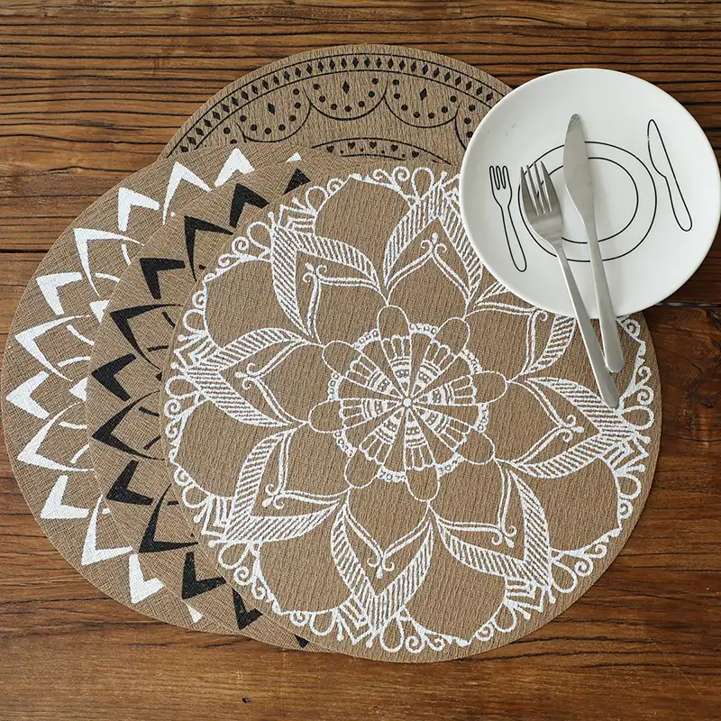 Wholesale Round Teslin Woven Placemats | Heat Resistant2