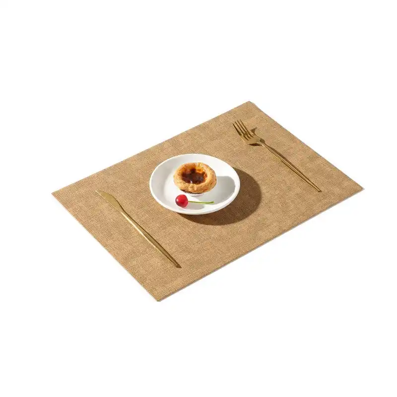 Square Cloth Texture Leather Placemat For Home Hotel Wholesale5