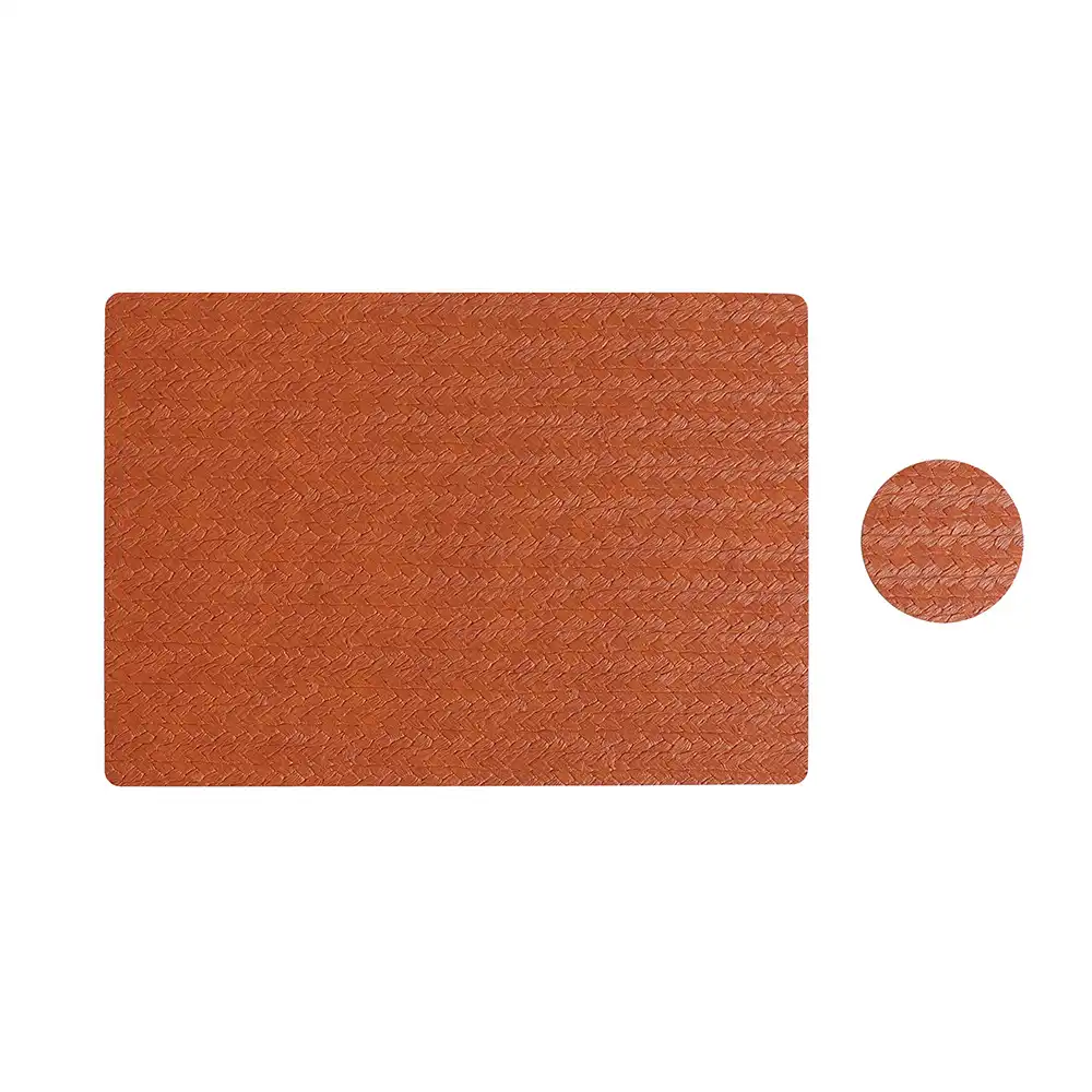 Wholesale Nordic Textured PU Leather Table Mats for Hotels5