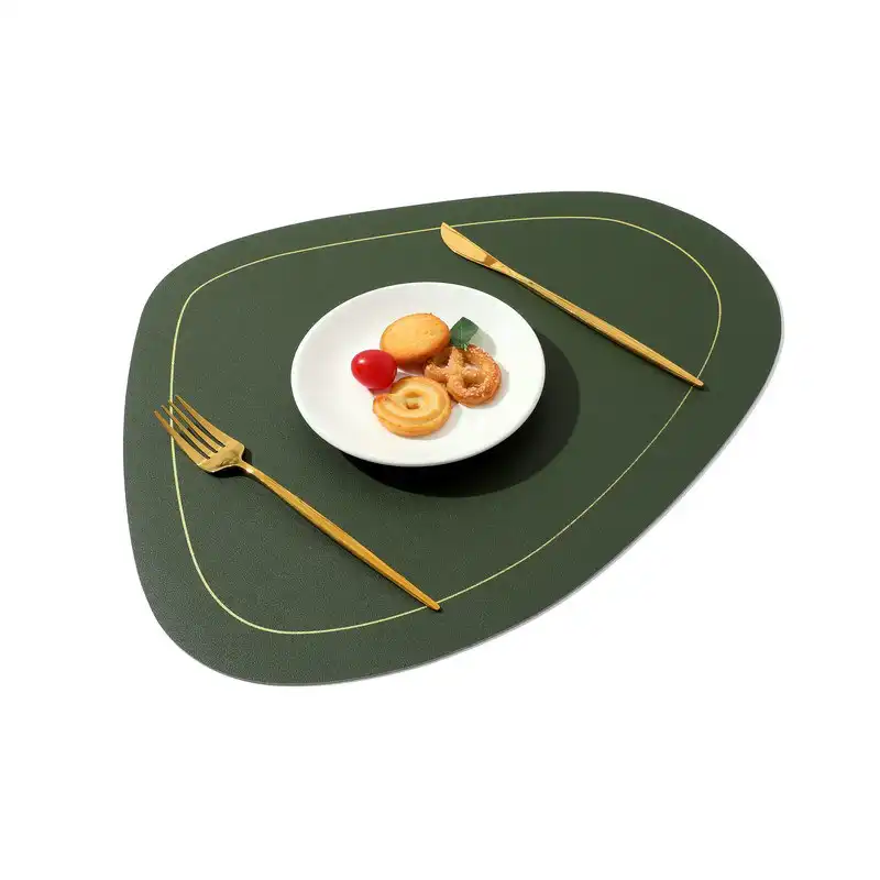 Wholesale Irregular PU Leather Table Mats for Hotels