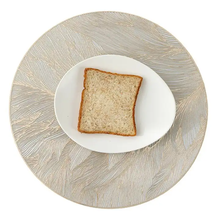 Wholesale gold metallic PVC placemats | Heat resistant5