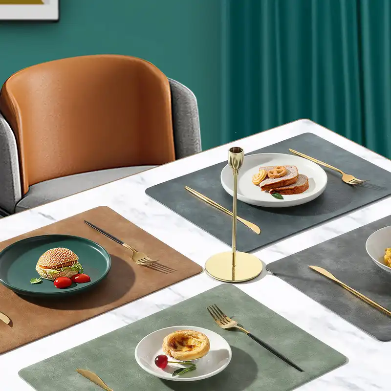 Wholesale Rectangular PU Leather Table Mats for Hotels3