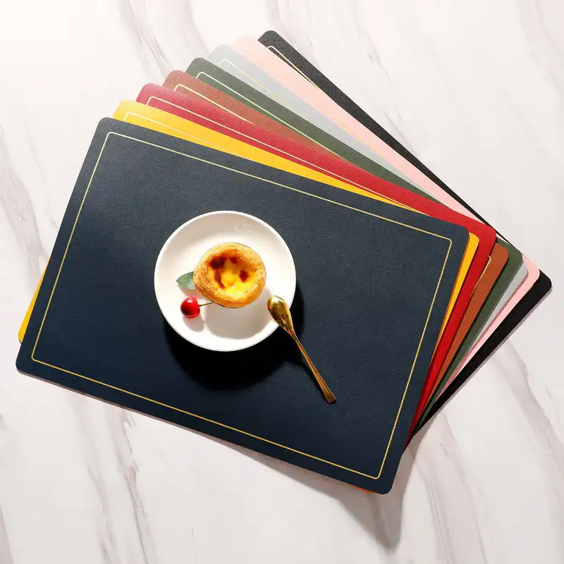Wholesale Two-Tone PU/PVC Leather Table Mats | Square3