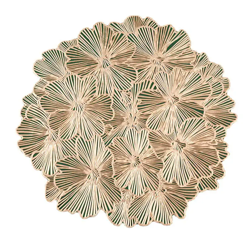 Gold Ginkgo Leaf Cutout Placemats | Heat-Resistant5