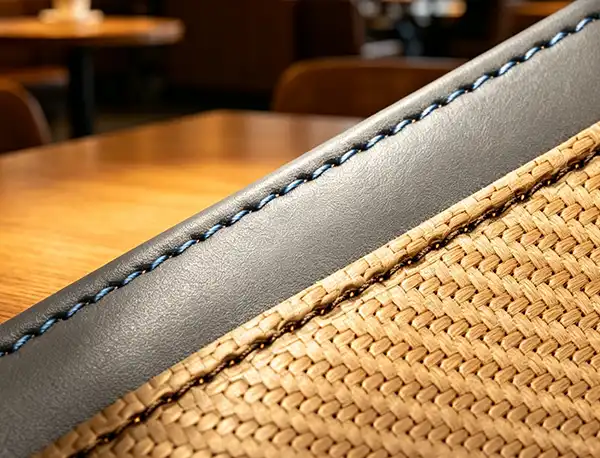 Leather placemat stitching process