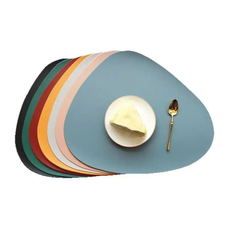Waterdrop-Shaped PVC Faux Leather Placemat4
