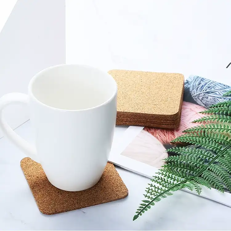 Round and square ceramic cork coasters | Heat-resistant placemats5