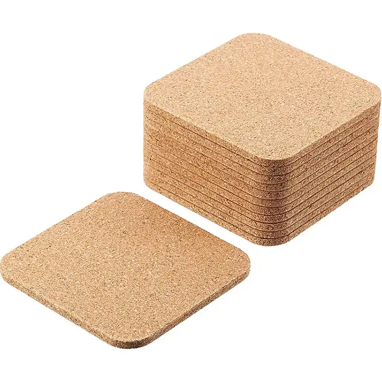 Round and square ceramic cork coasters | Heat-resistant placemats4