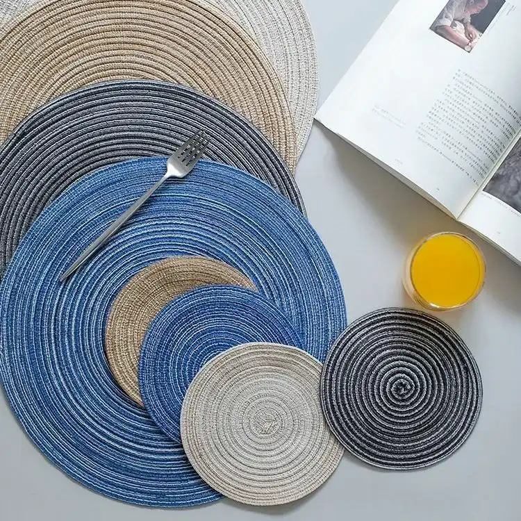 Round Braided Polyester Placemat2