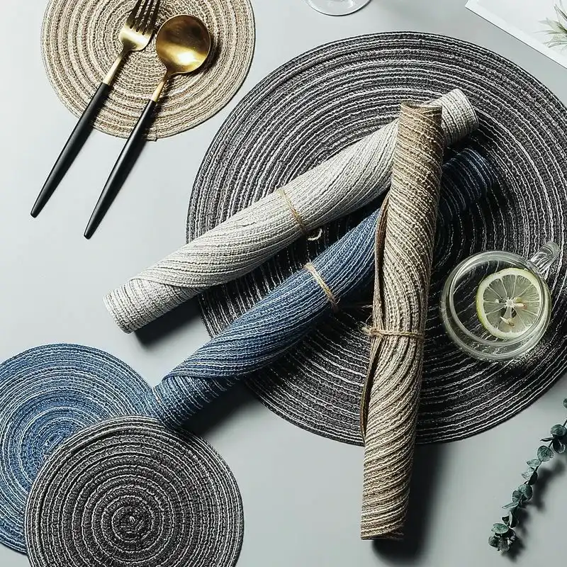 Round Braided Polyester Placemat3