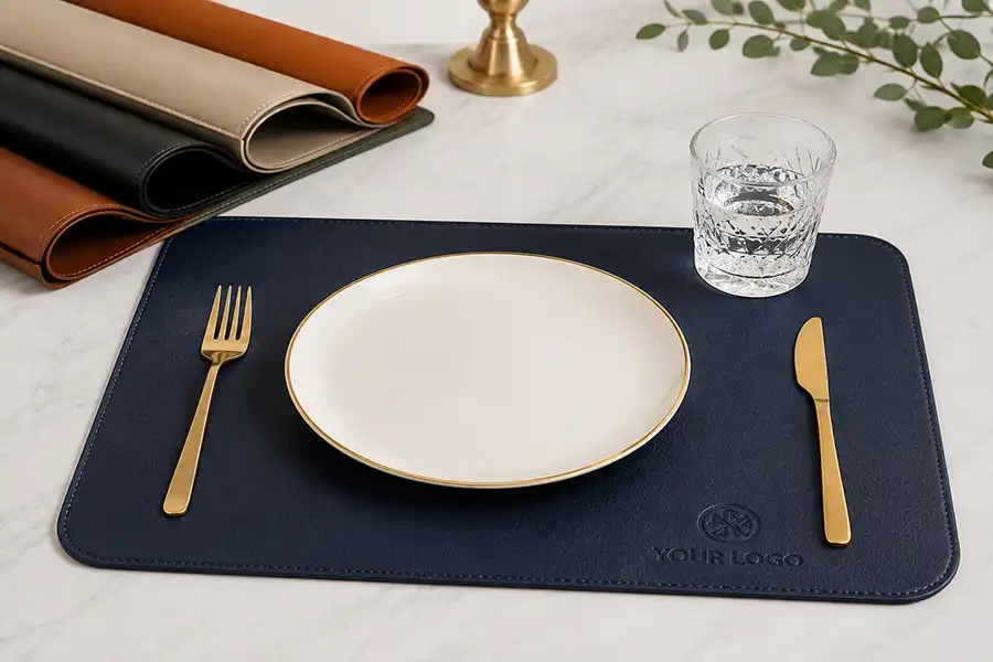 Leather placemat article - How to Choose Custom Leather Placemats for Hotels, Restaurants and Gifts